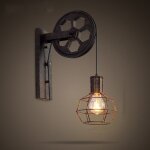 Applique creative style industriel rétro lampe de mur loft style levage poulie lumière canal couloir ... Applique creative style industriel rétro lampe de mur loft style levage poulie lumière canal couloir ...