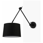 Barcelona led - applique elbow e27 avec bras articul� - noir