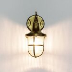 Applique d'extérieur santorin de couleur cuivre antique en laiton au design maritime h:25 cm - laiton ... Applique d'extérieur santorin de couleur cuivre antique en laiton au design maritime h:25 cm - laiton ...