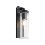 Applique ext�rieure descendante aosta brilliant noir d�poli - m�tal / plastique - e27 1x25w