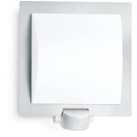 Applique extrieure avec dtecteur de mouvement steinel l20 s 566814 e27 60 w argent s45293