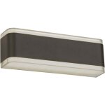 Applique ext�rieure douglas led alu gris fonc� diffuseur polycarbonate clair et blanc ip44 5w 1000lm ...