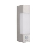 Applique ext�rieure ip44 litus with sensor led 5. 3w 4000k acier inoxydable 420lm - forlight