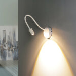 Licht - erlebnisse - applique d'intrieur led blanche rglable au design en forme de col de cygne en ...