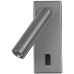 Applique led 25w avec spot et interrupteur nova wl463761gr italux