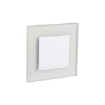 Luminaire led escalier - encastr� mural - blanc - 4000k - 0, 8w - carr�