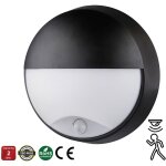 Applique led ext�rieure avec d�tecteur de mouvement hublot sensor 14w 650lm blanc neutre 4000k ip54 �215 ...