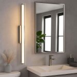 Applique led lampe de miroir applique de salle de bain avec variateur, métal chromé, 8w 780lm blanc chaud, ... Applique led lampe de miroir applique de salle de bain avec variateur, métal chromé, 8w 780lm blanc chaud, ...