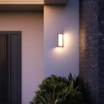 Applique led murale ext�rieure noire 24w temp�rature de lumi�re variable - 3000k / 4000k / 6000k silamp ...