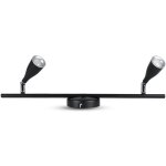 Applique led double tête ip20 noir 9w 720 lumens 3000k Applique led double tête ip20 noir 9w 720 lumens 3000k