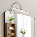 Applique led salle de bain applique murale variateur de lumière miroir, métal chromé, 4w 400lm blanc ... Applique led salle de bain applique murale variateur de lumière miroir, métal chromé, 4w 400lm blanc ...