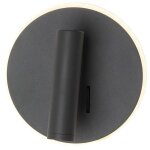 Eclairage design - applique liseuse led emmy hotel anthracite 12w temp�rature de couleur: blanc chaud ...