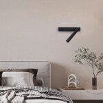 Applique liseuse moderne lampe de lecture murale r�glable chevet mural avec interrupteur spot mural noir ...