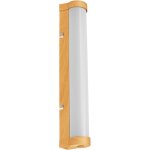 Applique / luminaire led de miroir orbis tube, verre d�poli / d�cor bois, 9w 900lm 3000 / 4000k gradable ...