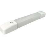 Applique miroir led blanc + prise, 10w, 900lm, ip44, 3000 � 6500k, inter. tactile, garantie 5 ans - tibelec ...
