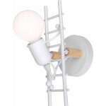 Applique mural design rétro e27 lampe intérieur mural humanoïde - blanc&bois monter escaliers Applique mural design rétro e27 lampe intérieur mural humanoïde - blanc&bois monter escaliers