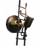 Applique mural design rétro e27 lampe intérieur mural humanoïde - noir&bois monter escaliers Applique mural design rétro e27 lampe intérieur mural humanoïde - noir&bois monter escaliers