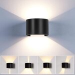 Applique mural interieur 12w led noir, lampe murale moderne up and down design pour couloir escalier ...