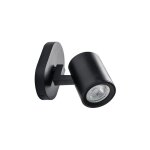 Luminaire mural et plafonnier - orientable - aluminium noir - gu10 - 10w max