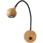 Applique murale en bois avec interrupteur pour lampes de lecture � led 3 w, �clairage de chambre � coucher, ...