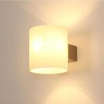 Applique murale bois, moderne lampe murale industrielle abat - jour en verre, e27 appliques murales interieure ...