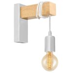 Applique murale en bois 'ruder' e27 - blanc