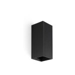 Applique murale cannel�e noire carr�e lune avec interrupteur 40566