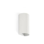 Applique murale cannel�e ronde blanche sole 40542