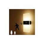 Applique murale � capteur led, rechargeable par usb, applique murale led sans fil aliment�e par batterie ...