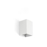 Applique murale carr�e blanche lisse lune avec interrupteur 40530