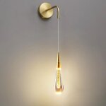 Applique murale cr�ative en forme de larme, suspension murale en aluminium � t�te unique avec abat - ...