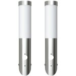 Applique murale design avec d�tecteur, inclin�e (lot de 2) vidaxl