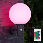 Applique murale avec d�tecteur de mouvement lampe d'ext�rieur lampe sph�rique t�l�commande rgb led applique ...