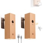 Applique murale avec detecteur de mouvement sans fil rechargeable usb r�glage 360� pivotant tactile luminaire ...