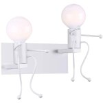 Applique murales double t�te e27 base lumi�re industrielle cr�atif lampes int�rieur r�tro iron art d�co ...