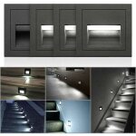 Applique murale encastrable led 3w blanc froid ip65 �tanche lumi�res d'escalier, lumi�res de marche, ...