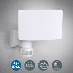 Applique murale extrieur led avec dtecteur de mouvements 20w clairage faade maison ip44 blanche