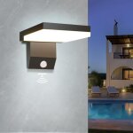 Applique murale ext�rieure 18w avec d�tecteur de mouvement, �clairage mural ext�rieur 6000k, �clairage ...