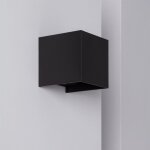 Applique murale ext�rieure led 6w aluminium �clairage double face eros 2700k noir blanc chaud