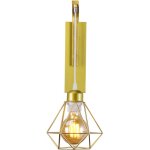 Applique murale en fer bois , cr�ative lustre suspension r�tro cage en forme diamant moderne salon chambre ...