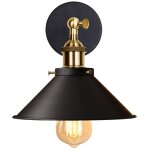 Applique murale en fer et m�tal applique murale r�tro lampe murale vintage pour chambre bar caf� noir ...