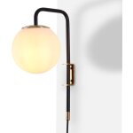 Applique murale globe en verre avec prise  bilsen  - e27
