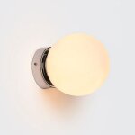 Applique murale globe en verre 'rober' - chrom�