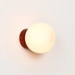 Applique murale globe en verre  rober  - rouge