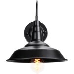 Applique murale industriel en mtal fer forg, lampe clairage interieur extrieur e27 luminaire ? noir ...