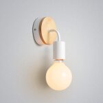 Applique murale industrielle en bois et fer forgé, moderne e27 lampe murale simple pour balcon chambre ... Applique murale industrielle en bois et fer forgé, moderne e27 lampe murale simple pour balcon chambre ...