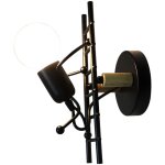 Wottes - applique murale industrielle créatif lampe applique murale en métal e27 noir pour bar café restaurant ... Wottes - applique murale industrielle créatif lampe applique murale en métal e27 noir pour bar café restaurant ...