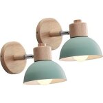 Applique murale industrielle vintage 15cm lampe murale r�glable en bois m�tal r�tro e27 luminaire applique ...