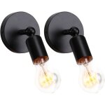 Applique murale industrielle vintage lampe murale fer forg� luminaire murale r�glable e27 noir - 2pcs ...