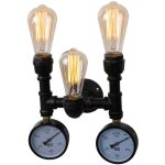 Applique murale industrielle vintage lampe de murale en m�tal luminaire steampunk �clairage conduite ...